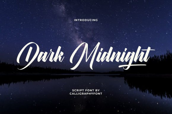 Dark Midnight: A Calligraphy Script for Modern Branding