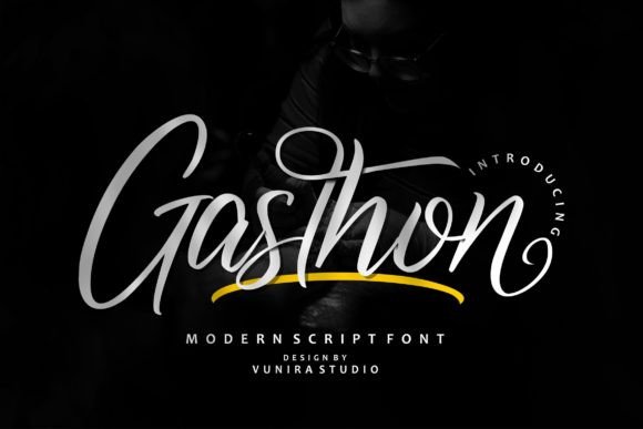 Gasthon: A Modern Script Font for Creative Branding