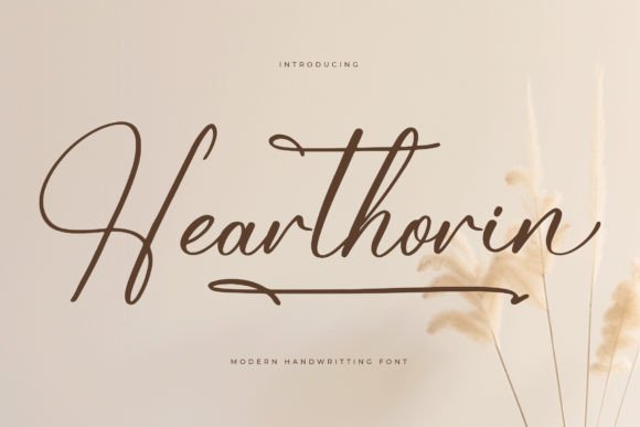 Hearthorin: A Modern Script for Distinctive Branding