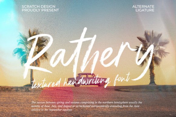 Rathery: A Handwritten Script Font for Modern, Textured Designs