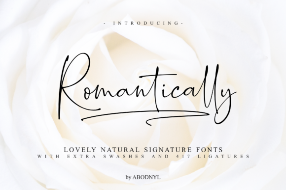 Romantically: A Signature Script for Elegant Design