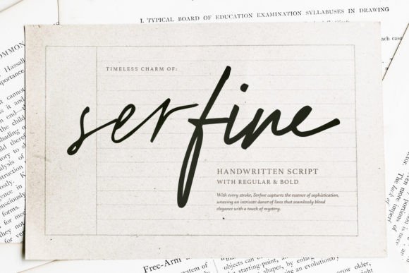 Serfine: A Handwritten Script for Authentic Connections