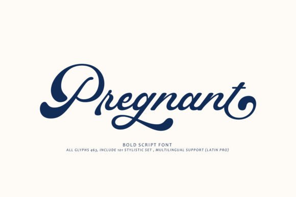 Unleash Retro Charm with the Pregnant Typeface